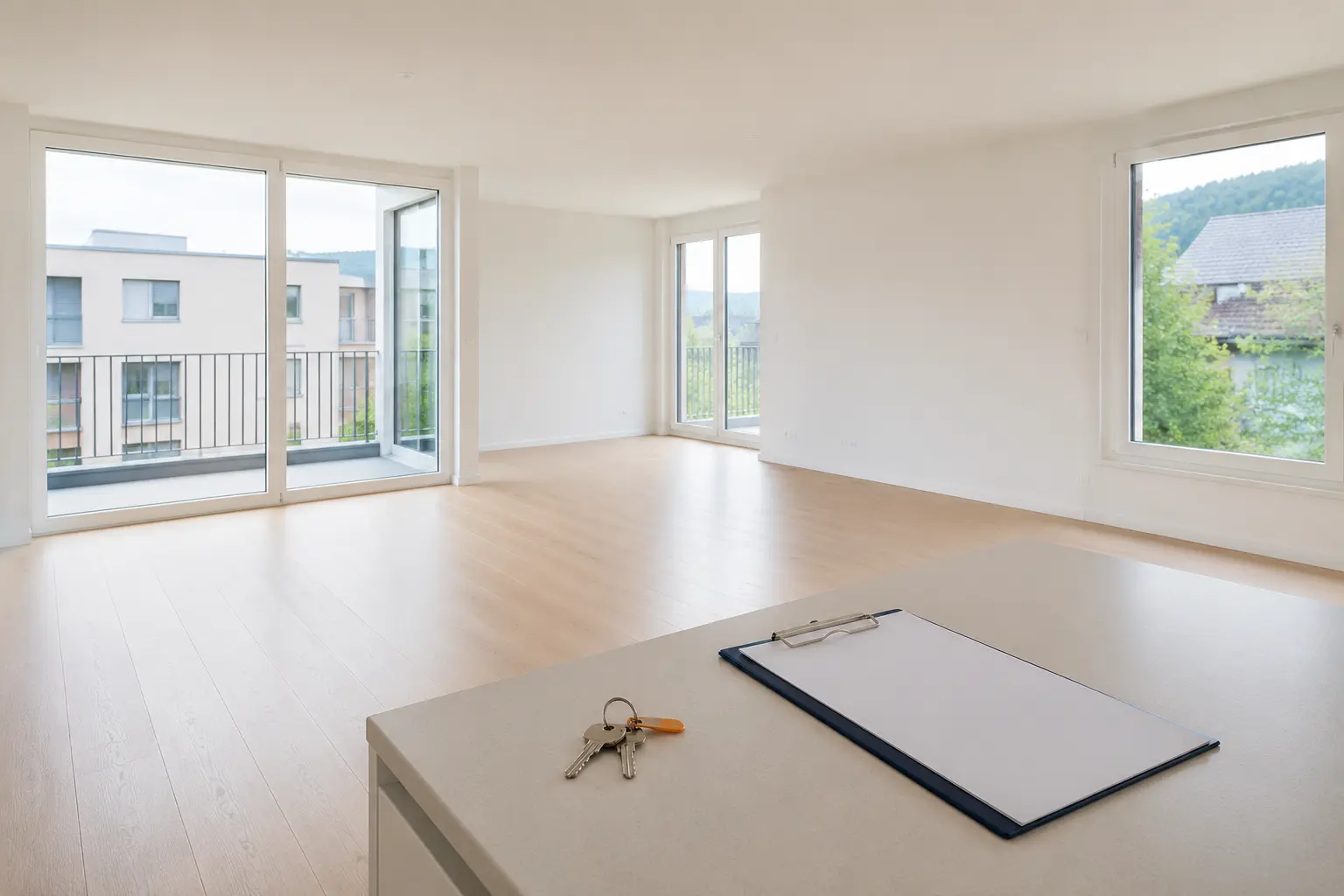 Leere und übergabebereite Wohnung